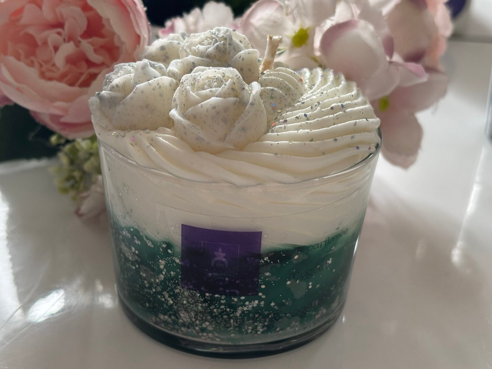 Bougie gourmande senteur « Muguet » – Image 3