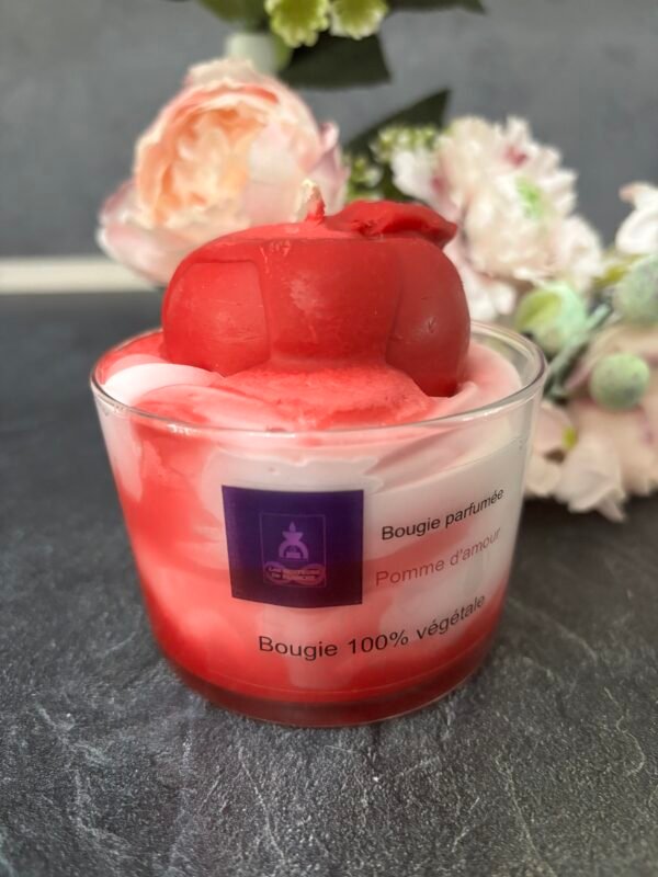 Bougie gourmande "Pomme d'amour"