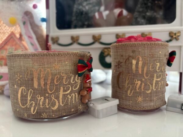 Bougie gourmande avec LED multicolore «Noix et miel » P