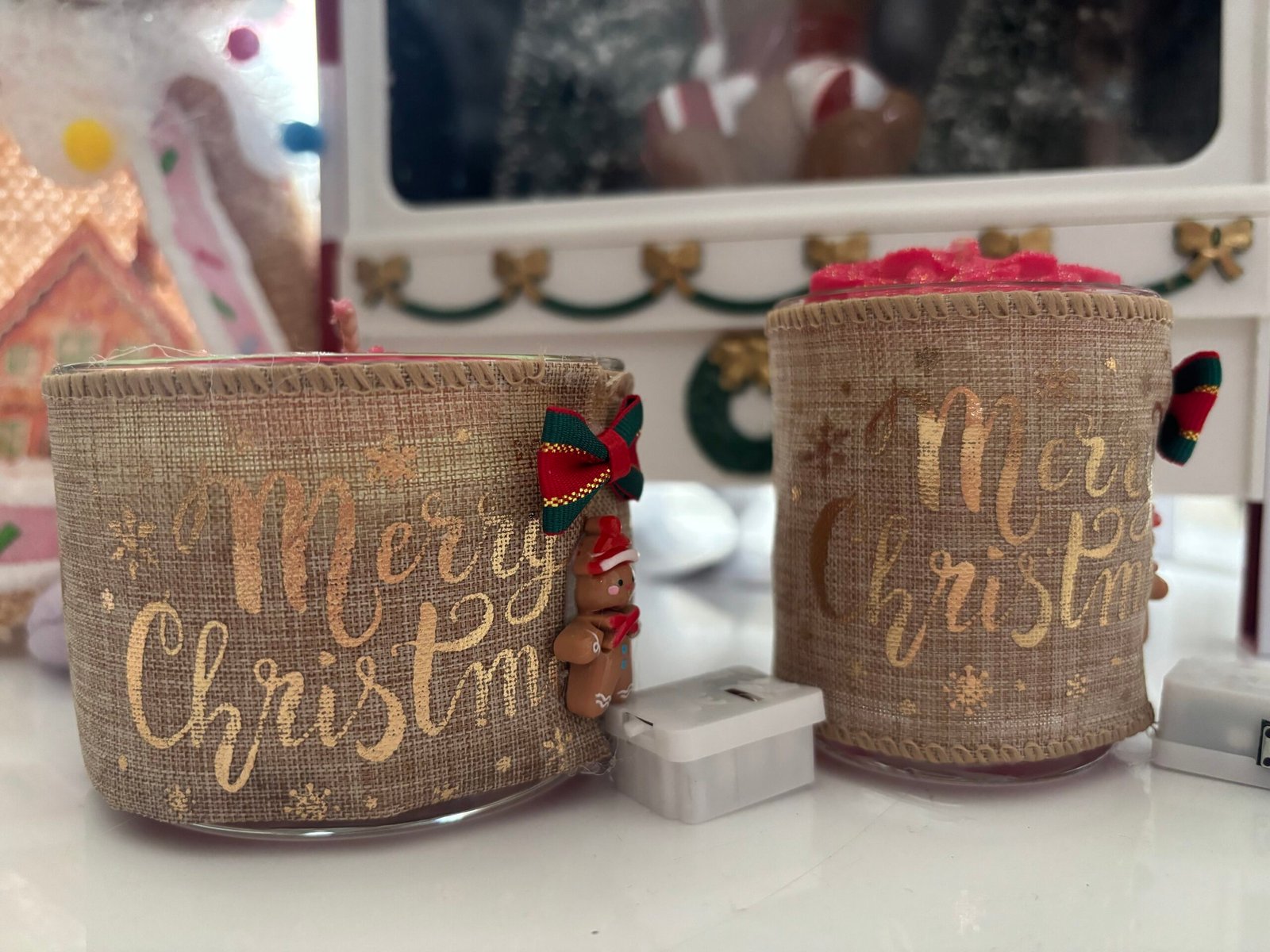 Bougie gourmande avec LEd multicolore « Noix et miel » G