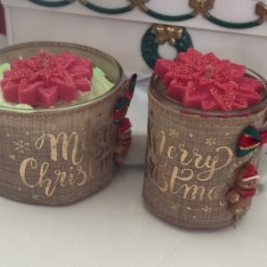 Bougie gourmande avec LED blanche « Noix et miel » P