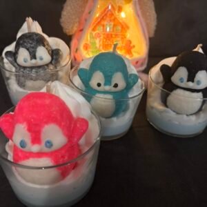 Bougie gourmande pingouin senteur «Marron glacé »