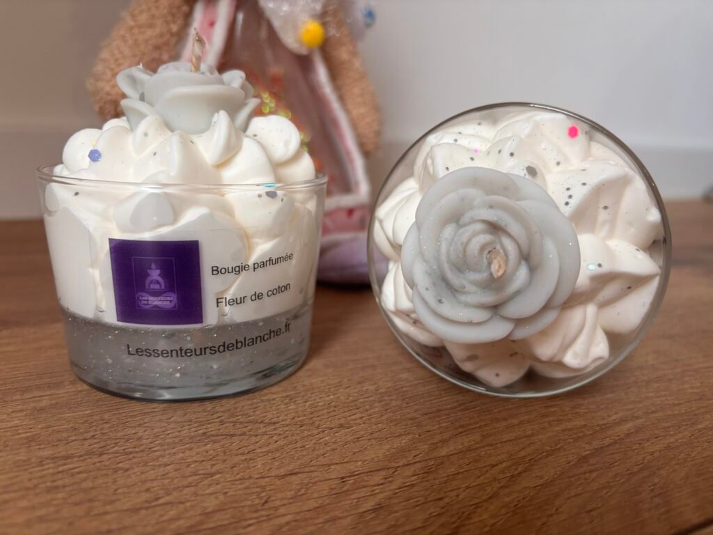 Bougie gourmande senteur «Fleur de coton »