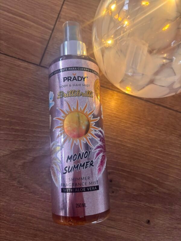 Brume scintillante corps et cheveux monoï