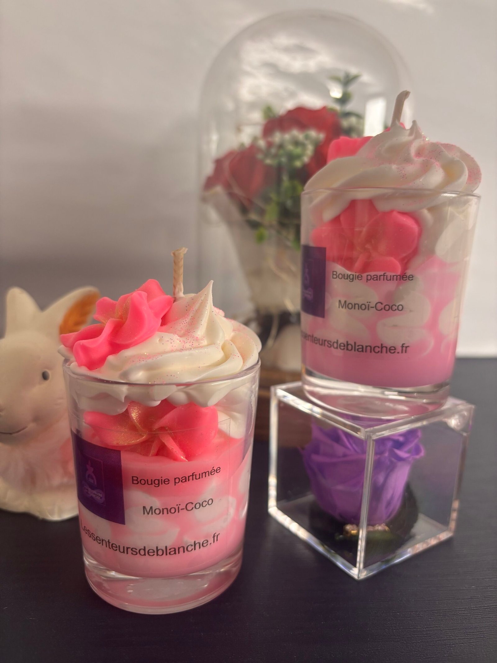 Bougie gourmande senteur «Monoi coco »