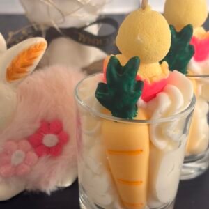 Bougie gourmande Pâques senteur «Cacahuètes et chocolat »