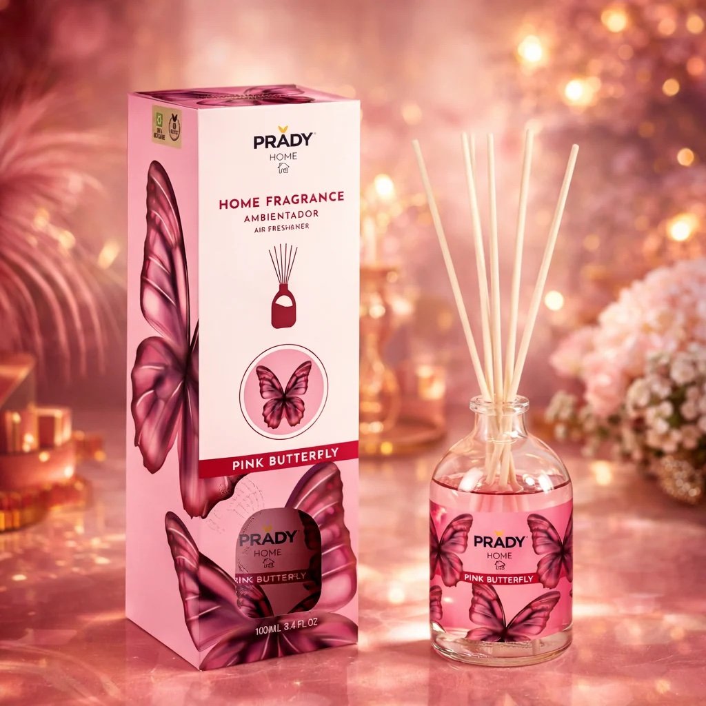 đŠ Mikado Diffuseur Pink Butterfly Prady â Parfum Maison Glamour et Gourmand â 100 ml